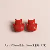 Cuentas Espaciadoras de Nube de Fortuna de Cinabrio Rojo Arena Roja Barril de Seis Caracteres Mantra Accesorios Hechos a Mano para Bricolaje Venta al por Mayor