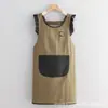 Avental Elegante Impermeável de Manga Longa para Cozinha Doméstica, Macacão Anti-Manchas para Trabalho em Catering, Roupa de Trabalho, à Prova de Óleo e Resistente a Manchas