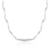 Deseo Puro Spice Girl ~ Collar Irregular de Papel de Estaño para Mujer Otoño e Invierno Accesorios con Sentido del Diseño Nicho Estilo Dulce Cool Frío Cadena Clavícula