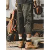 Calça de Trabalho Funcional Americana Sete Pontos Masculina Verão Ins Marca Tendência Solta Tamanho Grande Casual Shorts de Perna Reta Masculino Tendência
