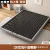 Cama flotante de hierro forjado, cama de listones estilo tatami, diseño moderno minimalista, sin cabecero, estructura de hierro, estructura de acero, cama doble para dormitorio principal, estilo simple