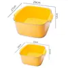 Cesta de drenaje engrosada de doble capa comercial para el hogar tamaño grande de plástico para cocina anti-caída rectangular de colores cesta para lavar verduras plato para frutas