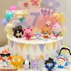 Muñeca de huevo decoración de pastel de fiesta decoración oso de corazón perdido globo de cumpleaños niño molino de viento seda de lluvia enchufe para hornear disfrazar