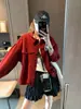 Moqie Moda Estilo Blogger Sentido del Diseño Bolsillo Doble Solapa Cordón Ropa de Trabajo Holgada Manga Larga Camisa MQ1940