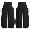 Pantalones Scimitar con Bolsillo Grande y Cordón Retro Americano de 11Kn Unisex Sueltos de Pierna Ancha hasta el Piso Estilo Funcional Pantalones Casuales Deportivos