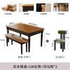 Mesa de comedor antigua de madera maciza, rectangular, estilo francés retro, de fresno, para el hogar, pequeña mesa de comedor americana, combinación de sillas de comedor