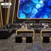 Sofá de Luxo de Alta Gama para Club KTV, Sala de Karaokê, Sala de Festa de Villa, Sala Privada, Cabine em Forma de U/L para Bar, Mobiliário de Hotel