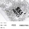 1440 Diamantes Redondos Pequeños de Fondo Plano, Diamantes Brillantes para Arte de Uñas, Pedrería de Vidrio Blanco Transparente Super Flash, Adornos de Diamantes para Decoración de Uñas