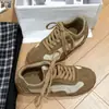 Zapatos de entrenamiento alemanes retro de cuero con cordones para mujer, zapatillas casuales nuevas otoño/invierno 2026, zapatos estilo Forrest Gump para mujer