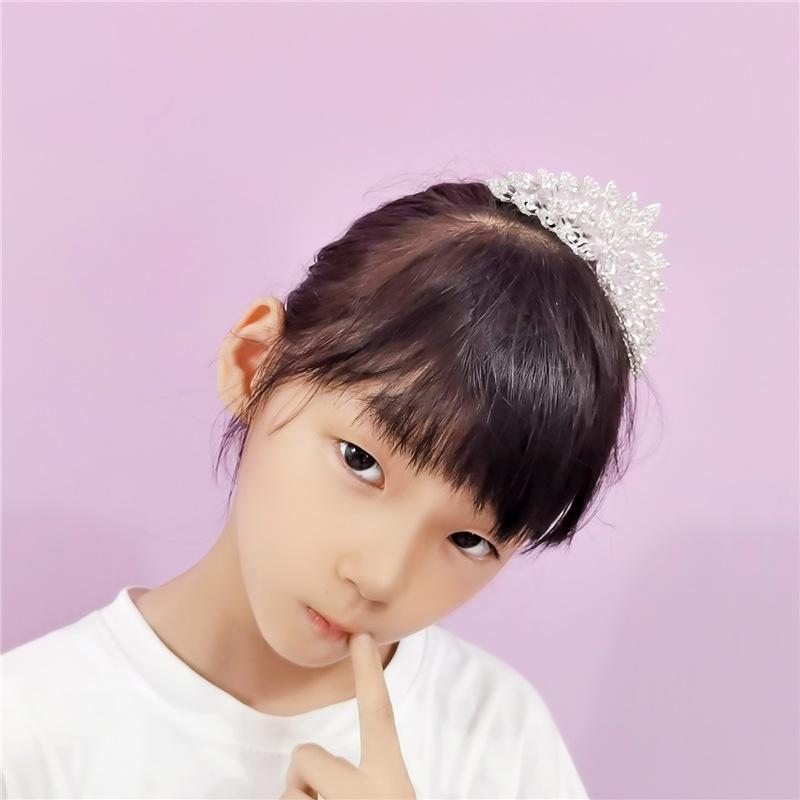 韩版儿童皇冠饰品影楼婚庆头饰水钻发梳发饰表演珍