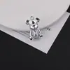 Oso Violento Metálico 3D Acrílico Brillante DIY Colgante de Cadena para Teléfono Hecho a Mano Material de Joyería Accesorios