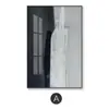 Pintura de Decoração de Parede de Corredor Estilo Nórdico Preto e Branco Pintura para Pendurar Atrás do Sofá da Sala de Estar Pintura Mural Simples Pós-moderna para Parede Lateral do Quarto
