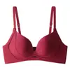 Conjunto de Lingerie Vermelho para Mulheres, Noiva de Casamento, Seios Pequenos Sexy, Push-Up, Realçador, Levanta, Coleta Lateral dos Seios, Conjunto de Sutiã do Ano do Zodíaco