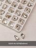 Accesorios de Diamantes para Manicura Transparentes Diamante Fondo Puntiagudo Súper Flash Grande Corazón Torcido Gotas de Agua Cuadrado Gordo Largo Ángulo Recto Mariposa Diamante Blanco Accesorios para Manicura