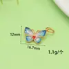 Venta Directa de Fábrica de Accesorios para Pulseras de Mariposa Esmaltadas Chapadas en Oro que Conservan el Color, Espaciadores de Cuentas para DIY y Accesorios al por Mayor