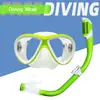 2025 nuevas gafas de buceo para niños máscara con tubo de snorkel completamente seco equipo de traje de snorkel gafas de natación