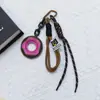 Novo Pingente de Rosca de Couro PU da Huayang Bolsa Chaveiro Lanyard de Telefone Acessório Decorativo Trançado
