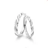 Dropshipping Anéis de Casal Delicados em Prata Esterlina S999 Anel Aberto Ajustável Versátil de Nicho High-End para Mulheres Joias de Mão de Luxo Leve