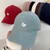 Gorra de Béisbol de Mezclilla Bordada con Cachorro Dulce y Lindo para Mujer, Estilo Coreano, Moda Casual Versátil, Copa Suave, Estilo Universitario