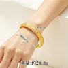 Pulsera de Oro Arena Vietnamita con un Diseño Elegante, Pulsera de Cierre con Patrón Estrellado, Pulsera de Oro de Imitación Que No Se Desvanece Fácilmente, Joyería de Oro Arena