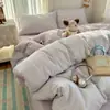 Juego de Ropa de Cama de Gasa de Doble Capa Clase A para Niños de Cuatro Piezas Modelo Nuevo 2025 Funda de Edredón Individual para Dormitorio Estudiantil Juego de Tres Piezas 3