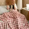 Manta de franela de leche con estampado de estrellas estilo coreano para siesta en la oficina, manta fina de verano para aire acondicionado, manta tipo chal de doble cara de franela, manta para cubrir el sofá
