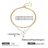 Collar Cruz de Zirconia de Acero Inoxidable Transfronterizo Europeo y Americano Más Vendido Multicapa para Mujer Joyería de Lujo Ligero Nicho de Gama Alta