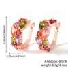 Pendientes Mona Lisa Europeos y Americanos Más Vendidos Cristal Circonita Moda Pendientes de Oro Rosa Joyería de Oreja con Circonita Pendientes Transfronterizos