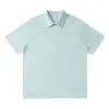 Camisa Polo de Bloques de Color con Media Cremallera 220g 40 Unidades Camiseta Casual Holgada de Manga Corta a la Moda Ropa de Trabajo con Bordado