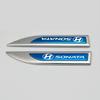 Adecuado para Hyundai Rena, tira de metal brillante, etiqueta lateral, carrocería, guardabarros, pegatina decorativa, etiqueta para coche, modificación personalizada