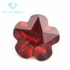 Outlet de Fábrica 5A Granate Rojo Flor de Ciruelo Zircón Piedra Nudista Artificial Fondo Puntiagudo Pentagonal Flor de Ciruelo Rojo Piedra Blanca