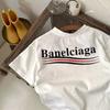 Playeras de Manga Corta de Algodón Puro para Niños y Niñas, Tops Infantiles Versátiles Casuales de Moda para Verano
