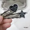 Accesorios para el Cabello Metálicos con Letras Estilo Chica Dulce y Fresca Coreana Diseño de Nicho Pinzas para el Cabello Pasadores de Estrella