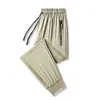 Pantalones Deportivos de Moda para Hombre, Pantalones Casuales Transpirables de Seda de Hielo, Pantalones de Pierna Recta de Color Sólido para Verano, Pantalones Jogger, Estilo Versátil de Marca de Moda para Hombre