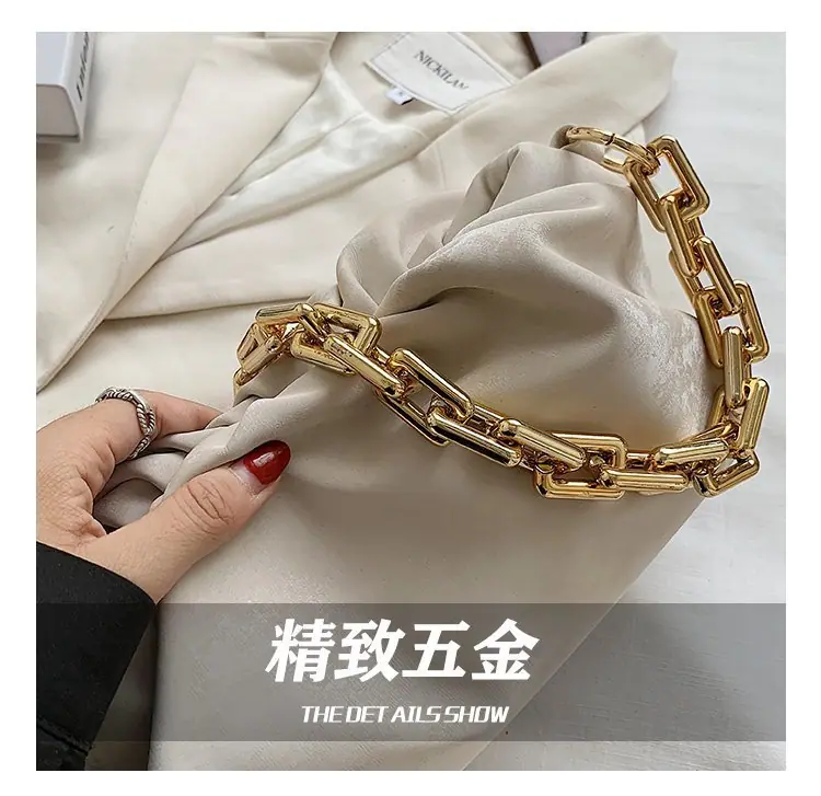网红小包包女包2020新款腋下包时尚链条羊羔毛包包精致链条云朵包