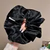 Goma para el pelo de estilo coreano, tamaño extragrande, de intestino de cerdo, estilo casual para niñas, linda cuerda floral para coleta con lazo