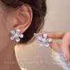 Pendientes de Plata de Ley S925 con un Diseño Floral Fresco Estilo Bosque para Mujer, Estilo Vacacional, Lujo Ligero, Nicho, Pendientes de Perla de Gama Alta
