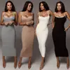 2024 Verano Transfronterizo Nuevo Estilo Color Contrastante Tirantes Largo Sexy Visible Mochila Cadera Delgado Elegante Vestido Ropa de Mujer