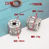 Prata 925 Prata de Lei Prata Velha Fosca Contas Cilíndricas Xiangyun Lótus Mantra de Seis Caracteres Acessórios DIY Contas Foscas Feitas à Mão