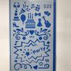 Novo Modelo de Jornal Manuscrito Quente Modelo Oco de PET Modelo de Pintura Régua de Desenho para Contabilidade Ferramenta de Pintura DIY