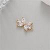 Anillo doble de oro de 14 quilates con circonitas, colgante pequeño con forma de sol, Saturno, amor, nudo chino, pulsera doble colgante, accesorios para collar DIY