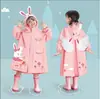 Capa de chuva infantil para alunos do ensino fundamental, adequada para meninos e meninas do jardim de infância, impermeável, à prova de chuva, poncho de chuva portátil com desenho