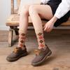 Comercio Exterior Transfronterizo Otoño e Invierno Calcetines Nuevos para Mujer Calcetines Media Caña Calcetines de Estilo Étnico Retro Calcetines Cálidos para Mujer Fabricantes Venta al por Mayor