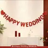 Bandera Decoración Habitación de Boda Suministros de Boda Diseño Casa Nueva Feliz Boda Tela de Fieltro Habitación Tela No Tejida Flor de Boda