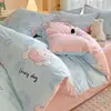 Conjunto de Roupa de Cama de Algodão Integral de Quatro Peças, Algodão Puro Novo Estilo 2026, Roupa de Cama Fresca e Simples, Lençol, Capa de Edredom, Conjunto de Três Peças, Adequado para Todas as Estações