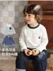 Roupas infantis Kaka Panda, coleção de outono, camiseta de manga comprida estilo preppy para meninas, roupinhas de outono para bebês e camiseta de baixo para meninos
