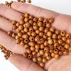 Venta al por mayor de cuentas redondas de caoba de 6 mm, accesorios para pulseras de cuentas, accesorios para cuentas, cuentas de calabaza para ensartar, cuentas sueltas para DIY