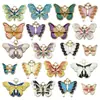 Mezcla 20 gotas de aceite simulación dos colores degradado colgante de mariposa creativo DIY accesorios para joyería con cuentas fabricantes al por mayor