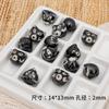 Estilo nacional pintado a mano cerámica animal zorro panda estilo chino cuentas sueltas hecho a mano diy material para joyería con cuentas accesorios