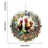 Fl001-024 Sino de Vento Criativo Rotativo Transfronteiriço Decoração Externa de Varanda, Pátio, Casa, Animal de Estimação, Jardim, Ornamento Pendurado para Sino de Vento